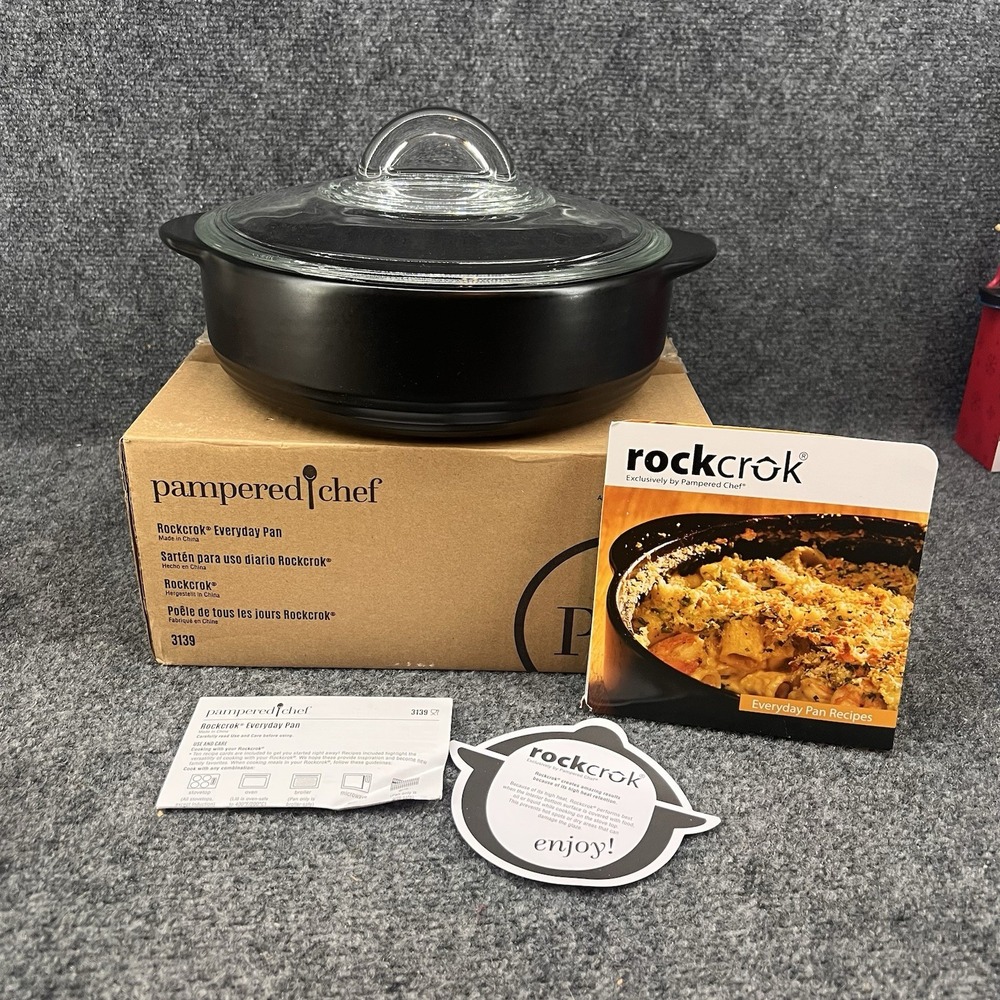 Pampered Chef Rockcrok Everyday Pan  2.5 Qt #3139 New